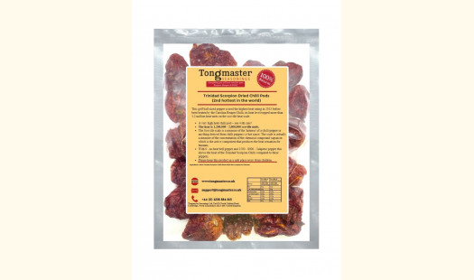 Trinidad Scorpion Dried Chilli Pods (2nd Hottest In The World) - 500g